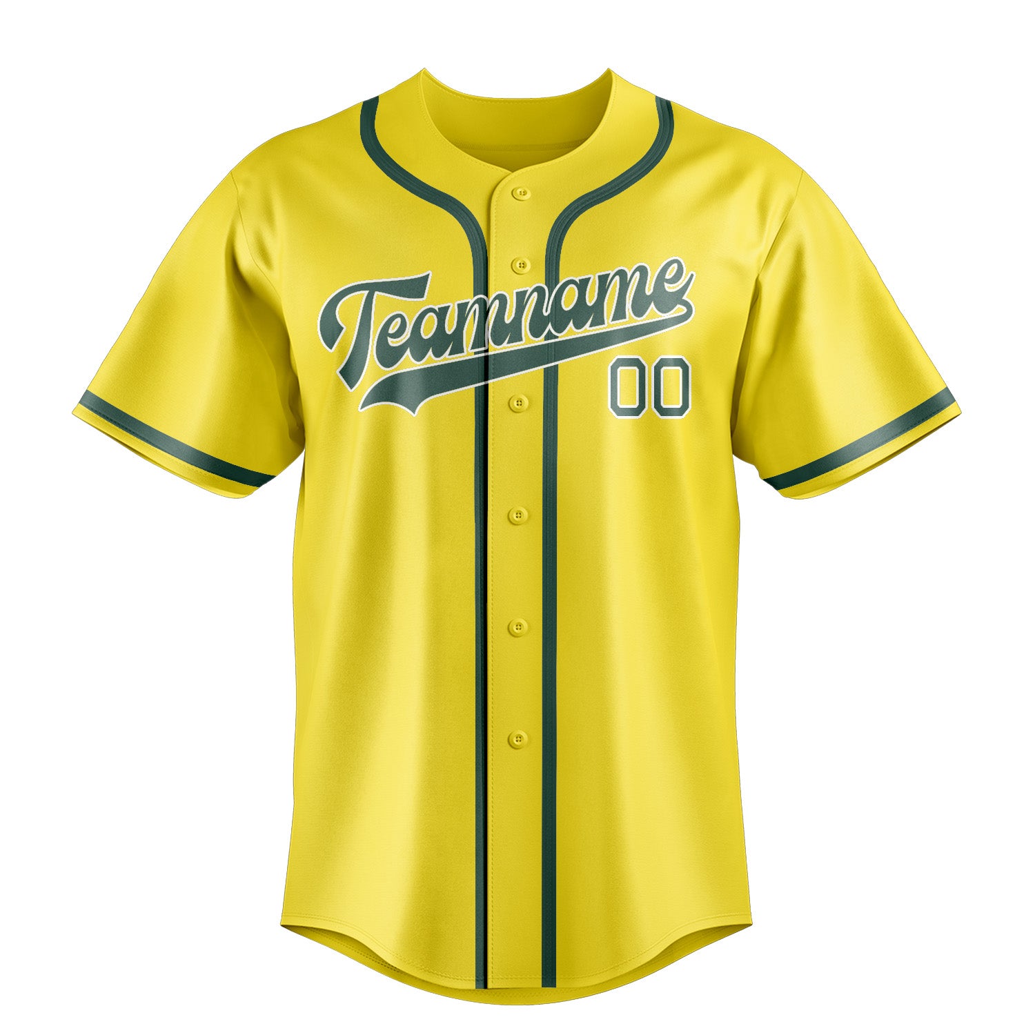 Benutzerdefiniertes Professionelles Blassgelb Blaugrün Baseballtrikot