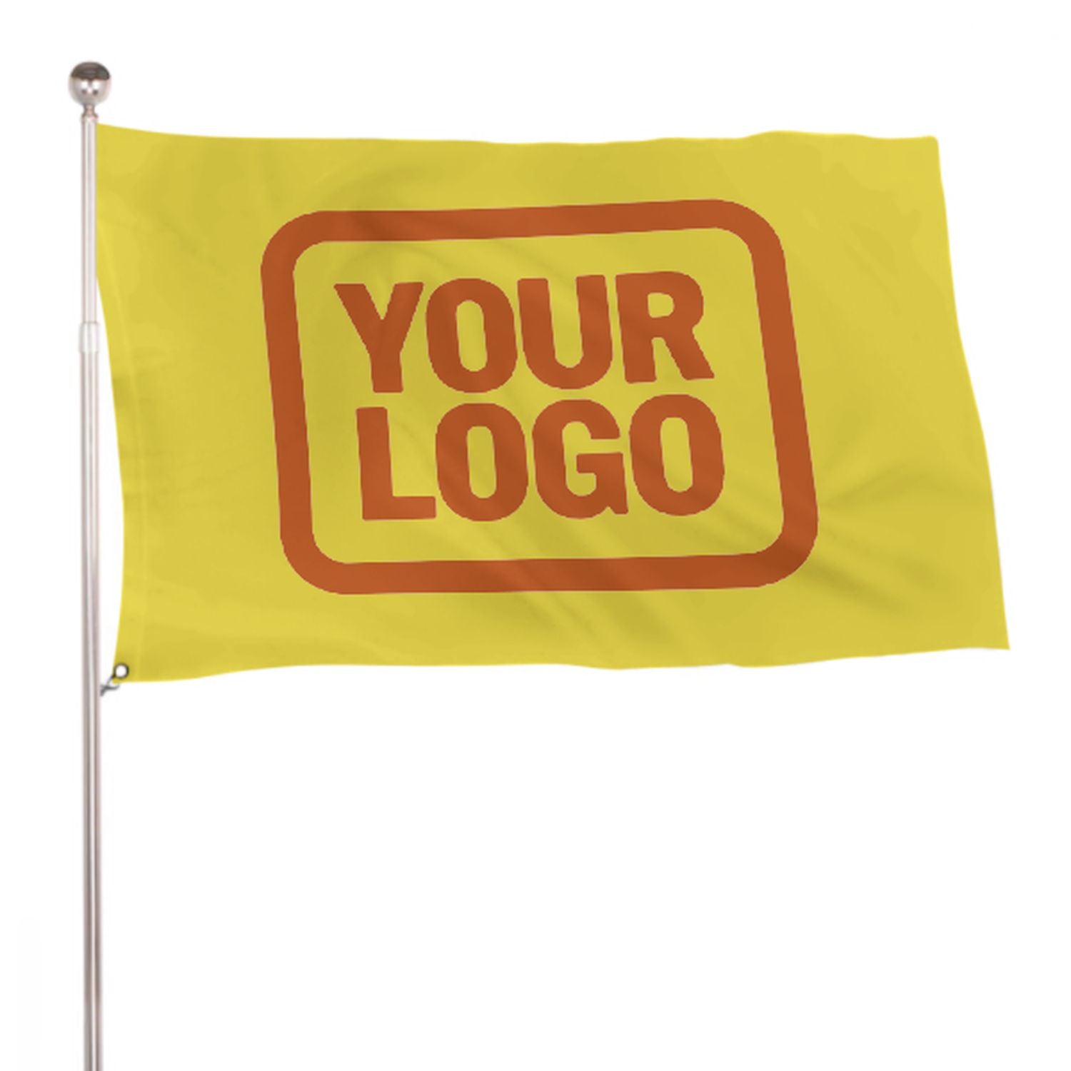 Maßgeschneidertes Blassgelb Orange Flagge