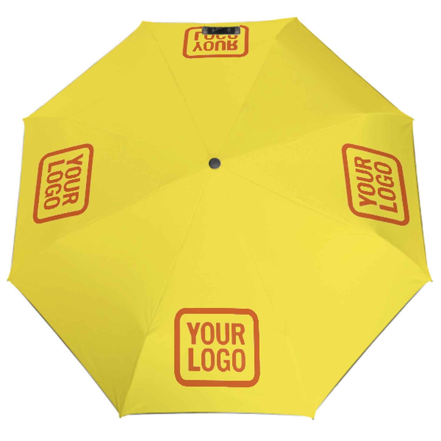 Maßgeschneidertes Blassgelb Orange Automatik-Regenschirm