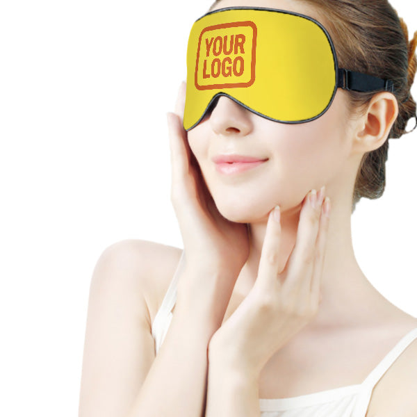 Maßgeschneidertes Blassgelb Orange Schlafmaske