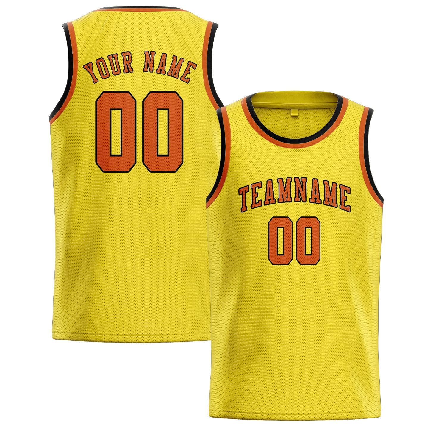 Benutzerdefiniertes Professionelles Blassgelb Orange Basketballtrikot