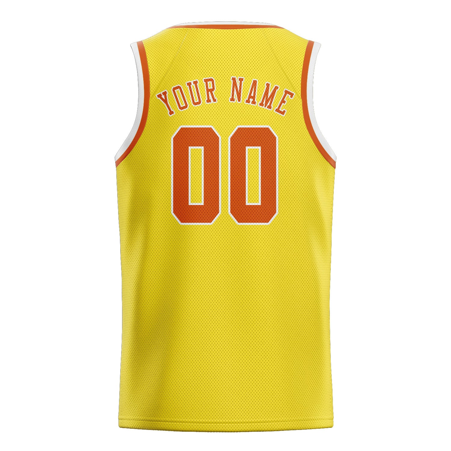 Benutzerdefiniertes Professionelles Blassgelb Orange Basketballtrikot