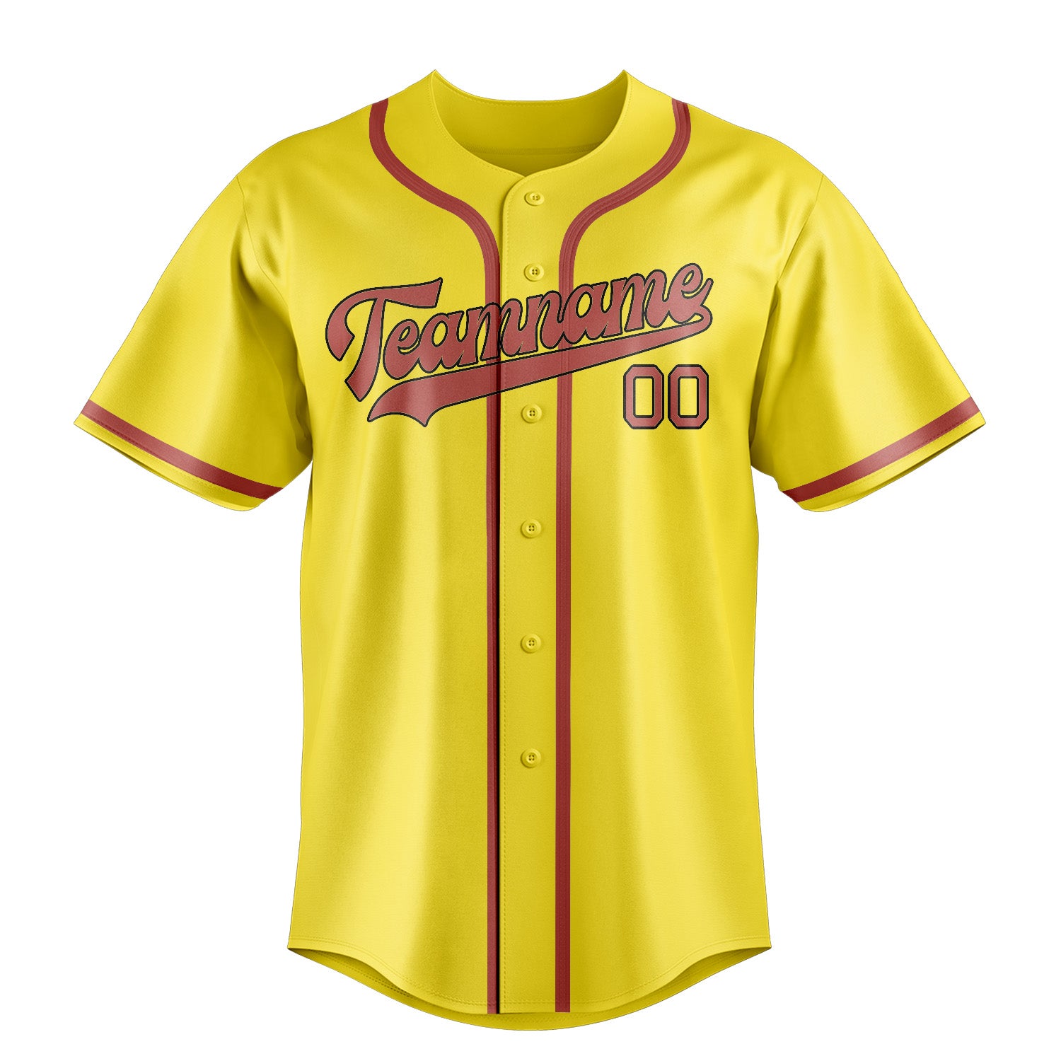 Benutzerdefiniertes Professionelles Blassgelb Kupferrose Baseballtrikot