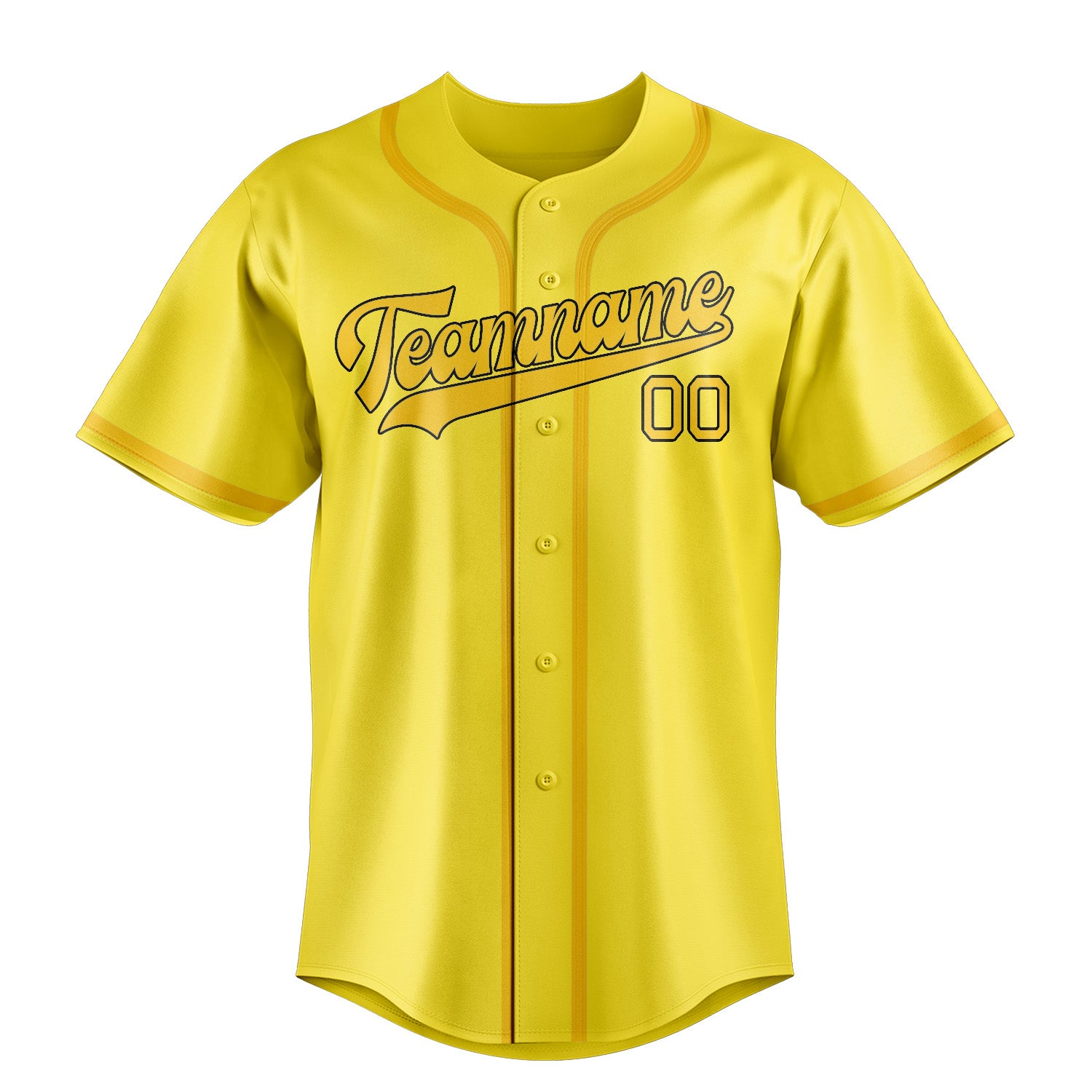 Benutzerdefiniertes Professionelles Blassgelb Gold Baseballtrikot