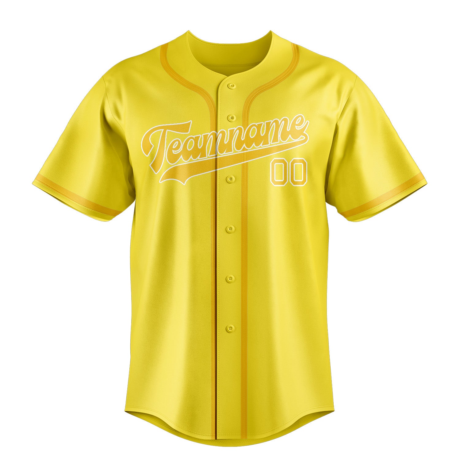 Benutzerdefiniertes Professionelles Blassgelb Gold Baseballtrikot