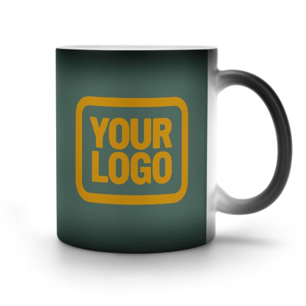 Tazza magica personalizzata giallo-verde acqua