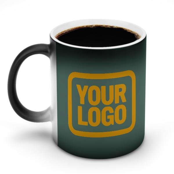 Tazza magica personalizzata giallo-verde acqua