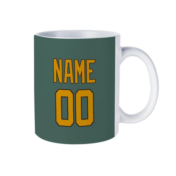 Tazza personalizzata giallo-verde acqua