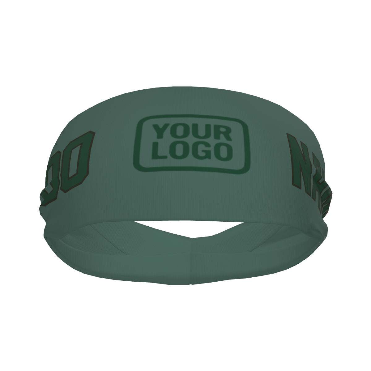 Fascia sportiva personalizzata verde acqua e muschio