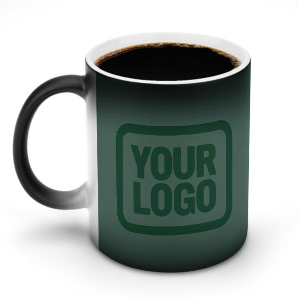 Tazza magica personalizzata verde muschio e verde acqua