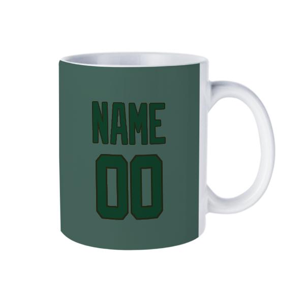 Tazza personalizzata verde muschio e verde acqua