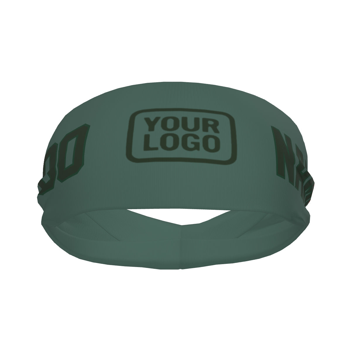 Fascia sportiva personalizzata verde acqua e pino