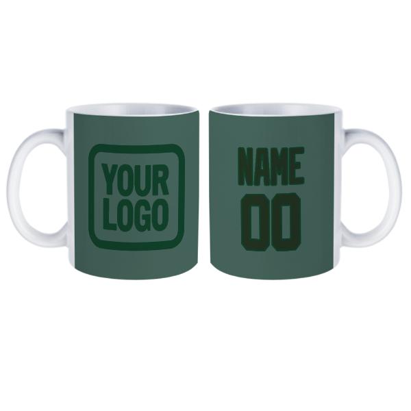 Tazza personalizzata verde acqua abete