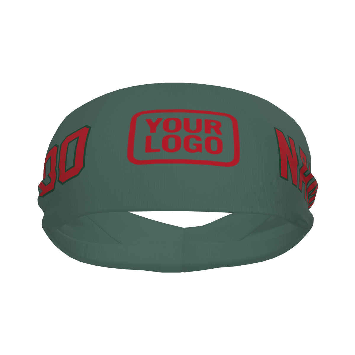 Fascia sportiva personalizzata rosso-verde acqua