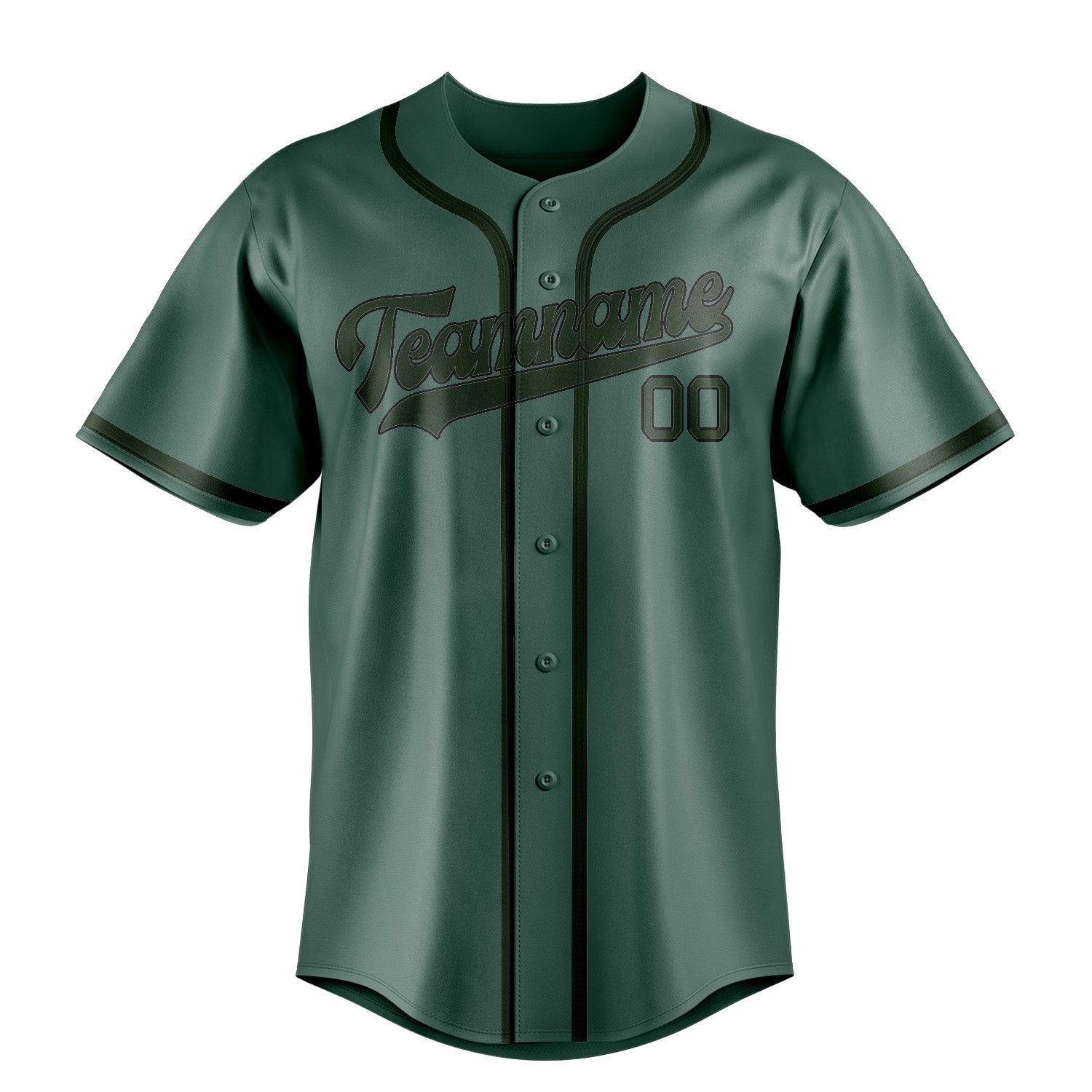 Benutzerdefiniertes Professionelles Blaugrün Tannengrün Baseballtrikot