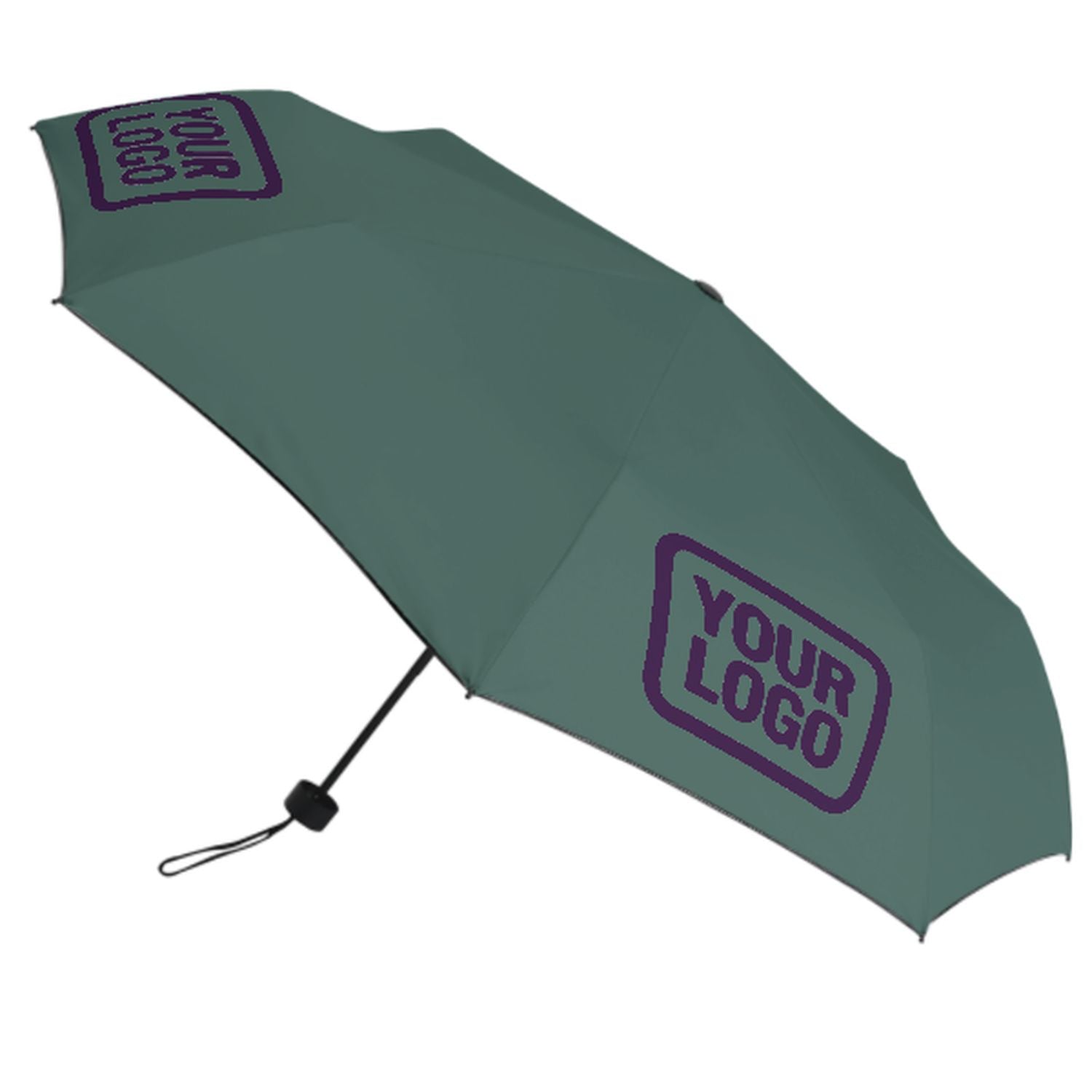 Maßgeschneidertes Blaugrün Lila Automatik-Regenschirm
