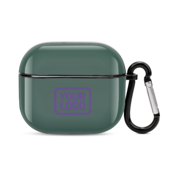 Maßgeschneidertes Blaugrün Lavendel AirPods-Hülle (3. Generation)