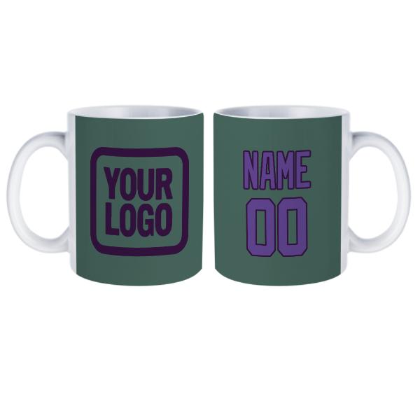 Tazza personalizzata color verde acqua e lavanda
