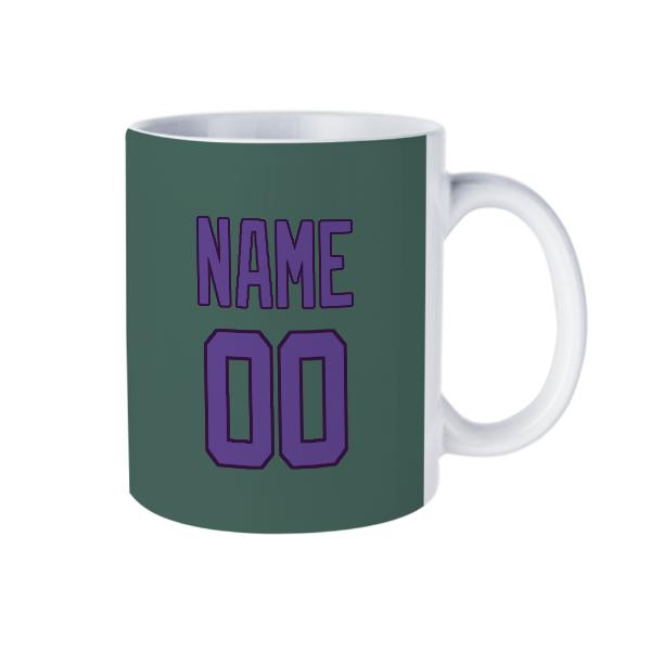 Tazza personalizzata color verde acqua e lavanda