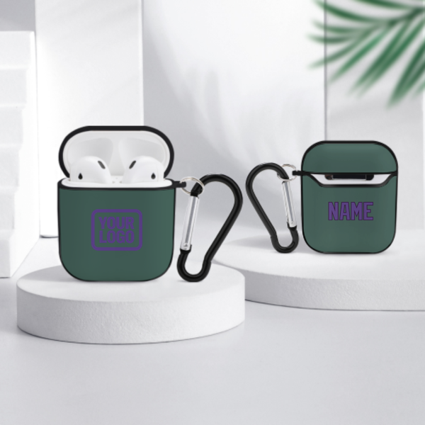 Maßgeschneidertes Blaugrün Lavendel AirPods-Hülle