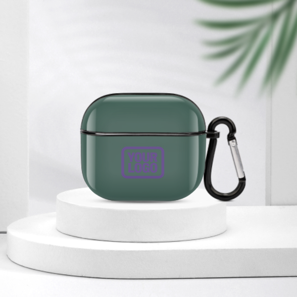 Maßgeschneidertes Blaugrün Lavendel AirPods-Hülle (3. Generation)