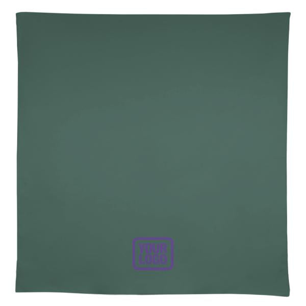 Tovaglia quadrata viola e verde acqua personalizzata