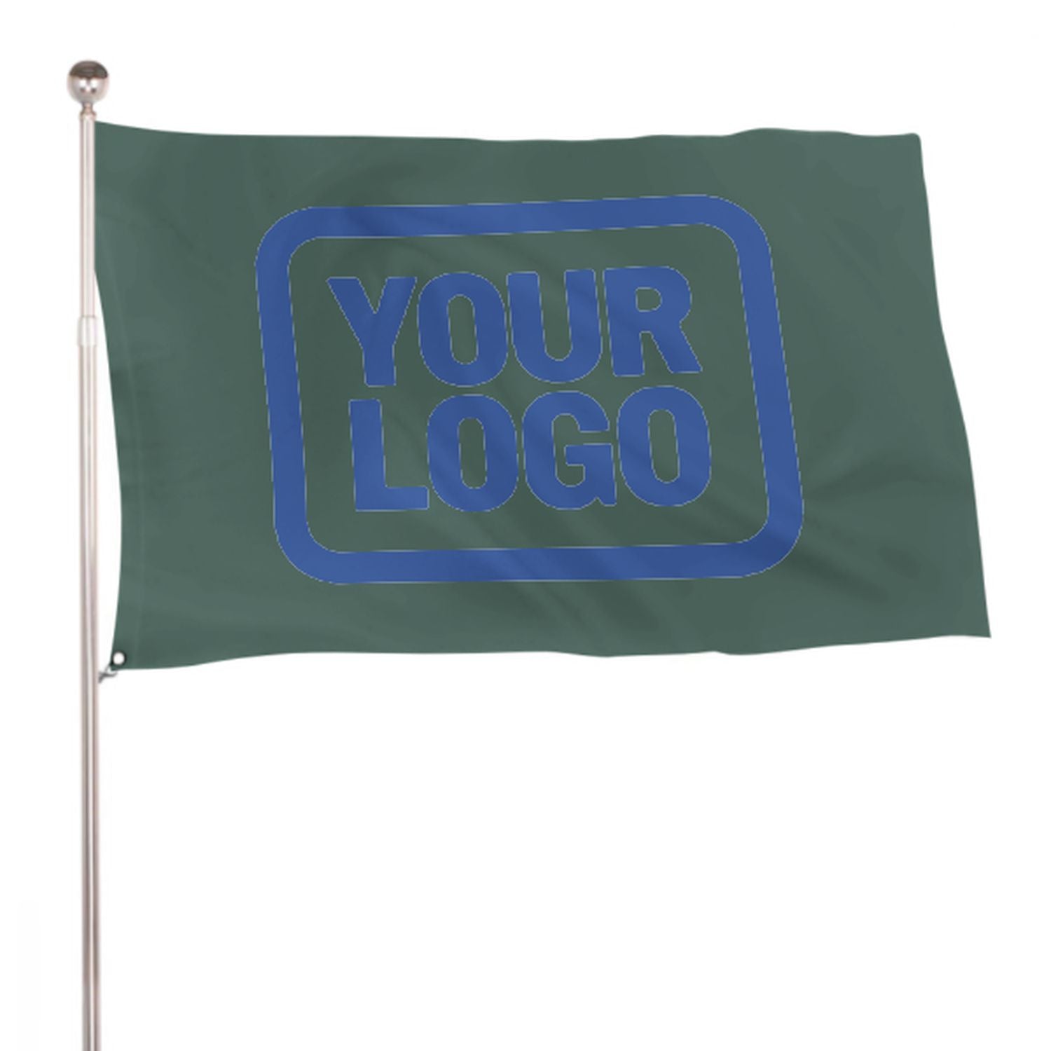 Maßgeschneidertes Blaugrün Himmelblau Flagge