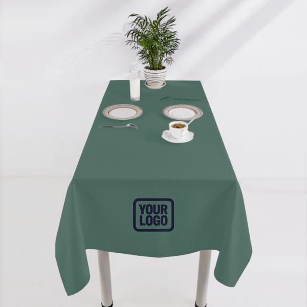 Tovaglia quadrata personalizzata color verde acqua e blu cielo