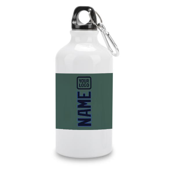 Maßgeschneidertes Blaugrün Stahlblau Sportflasche