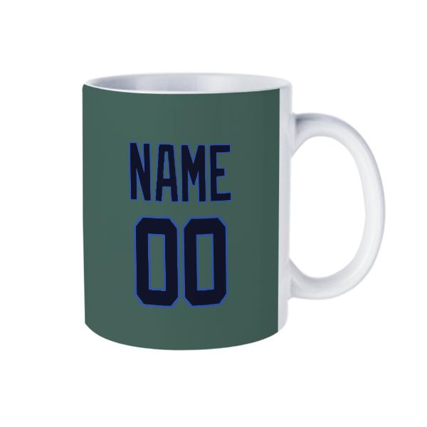 Tazza personalizzata blu acciaio verde acqua
