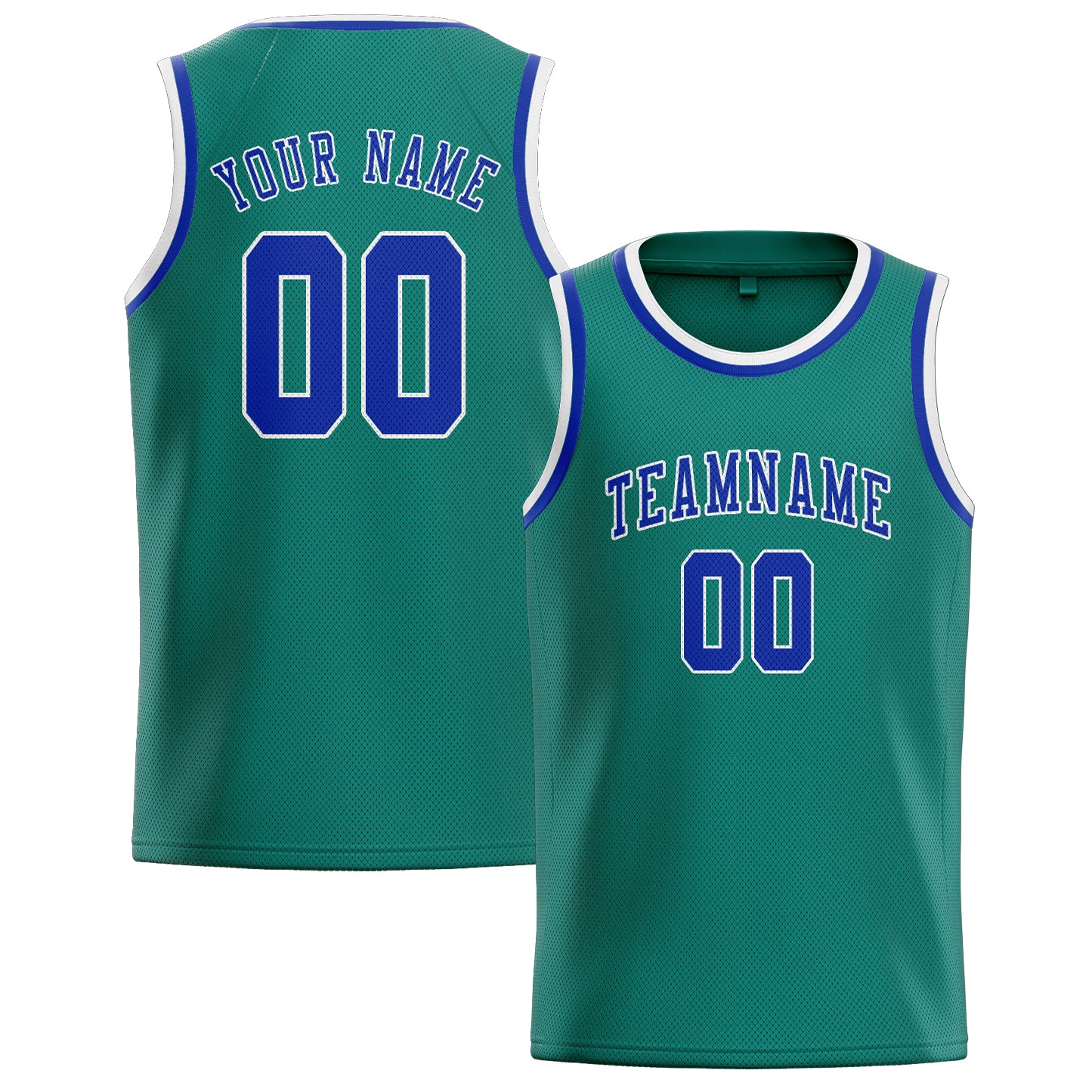 Benutzerdefiniertes Professionelles Blaugrün Himmelblau Basketballtrikot