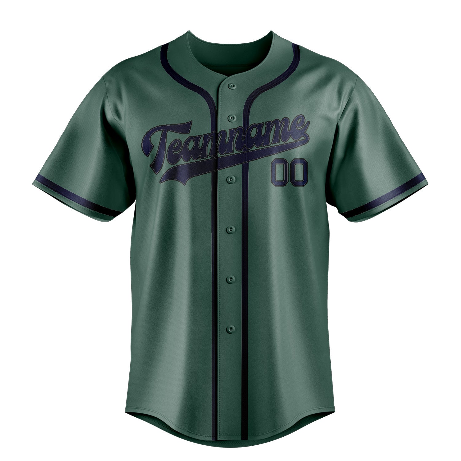Benutzerdefiniertes Professionelles Blaugrün Marineblau Baseballtrikot