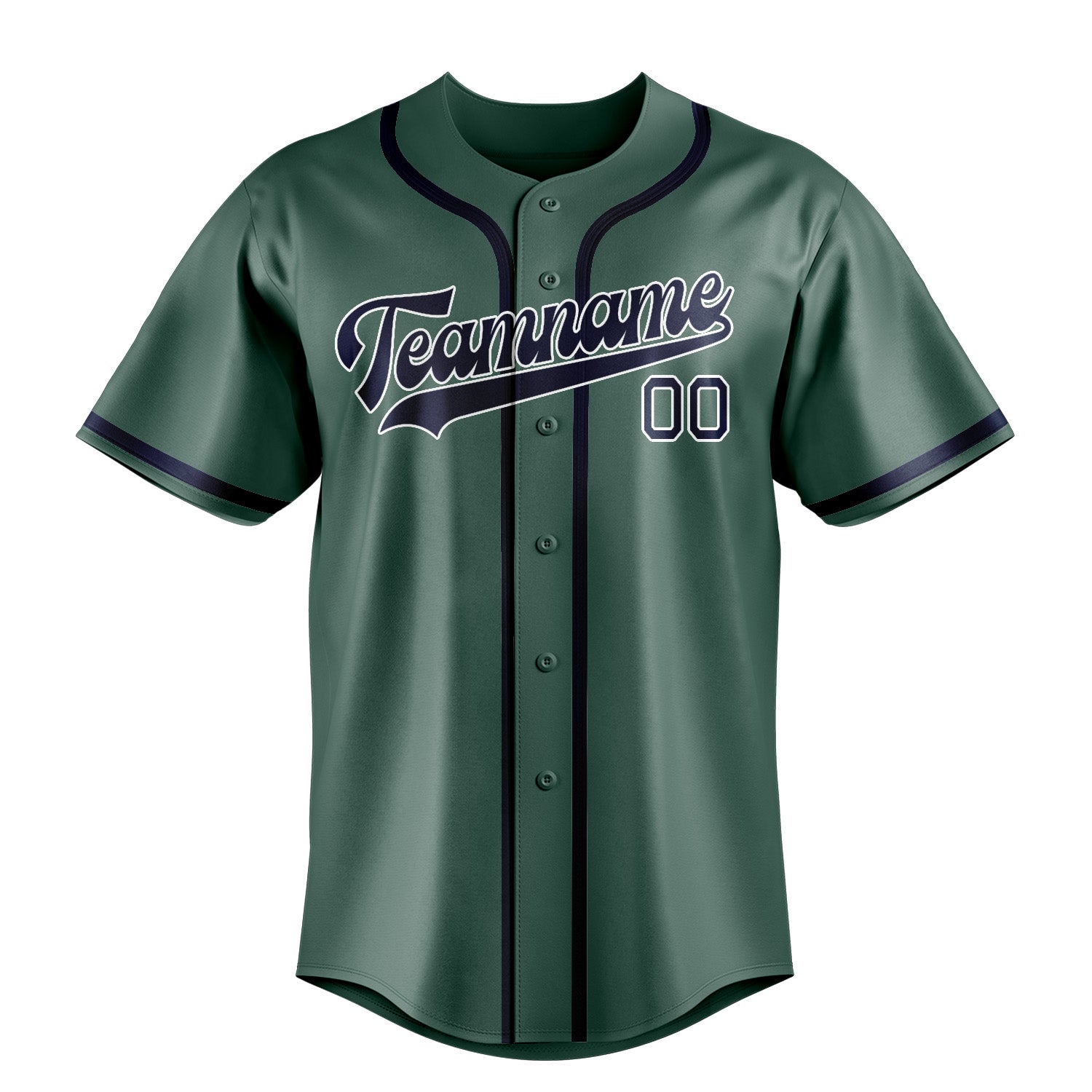 Benutzerdefiniertes Professionelles Blaugrün Marineblau Baseballtrikot
