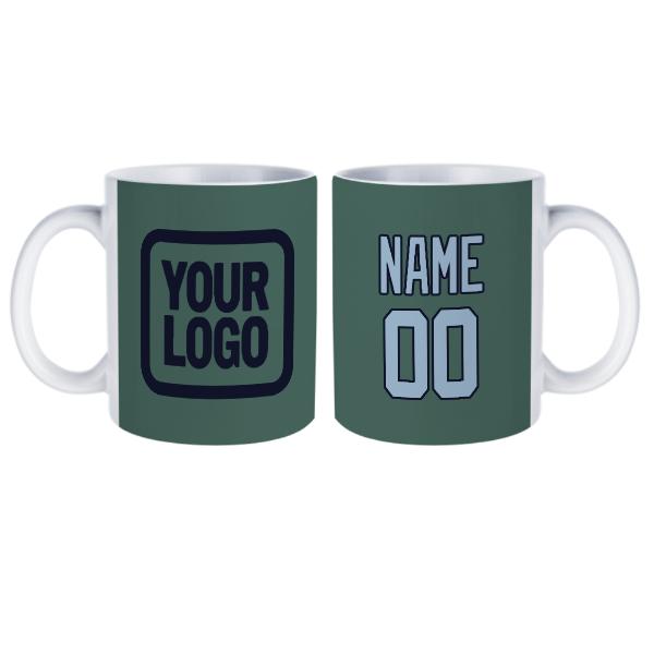 Tazza personalizzata blu chiaro verde acqua
