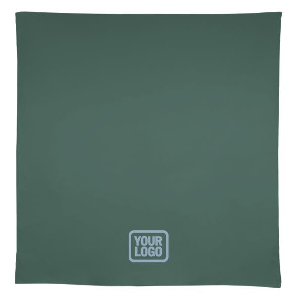 Tovaglia quadrata personalizzata color verde acqua e blu acciaio