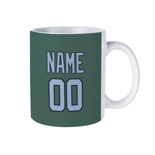 Tazza personalizzata blu chiaro verde acqua