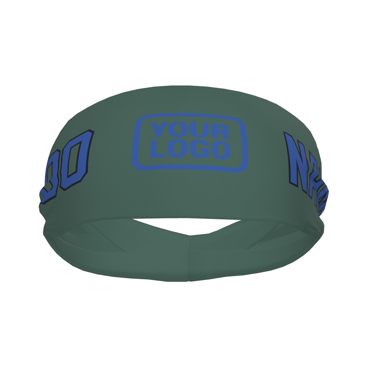 Fascia sportiva personalizzata blu cielo e verde acqua