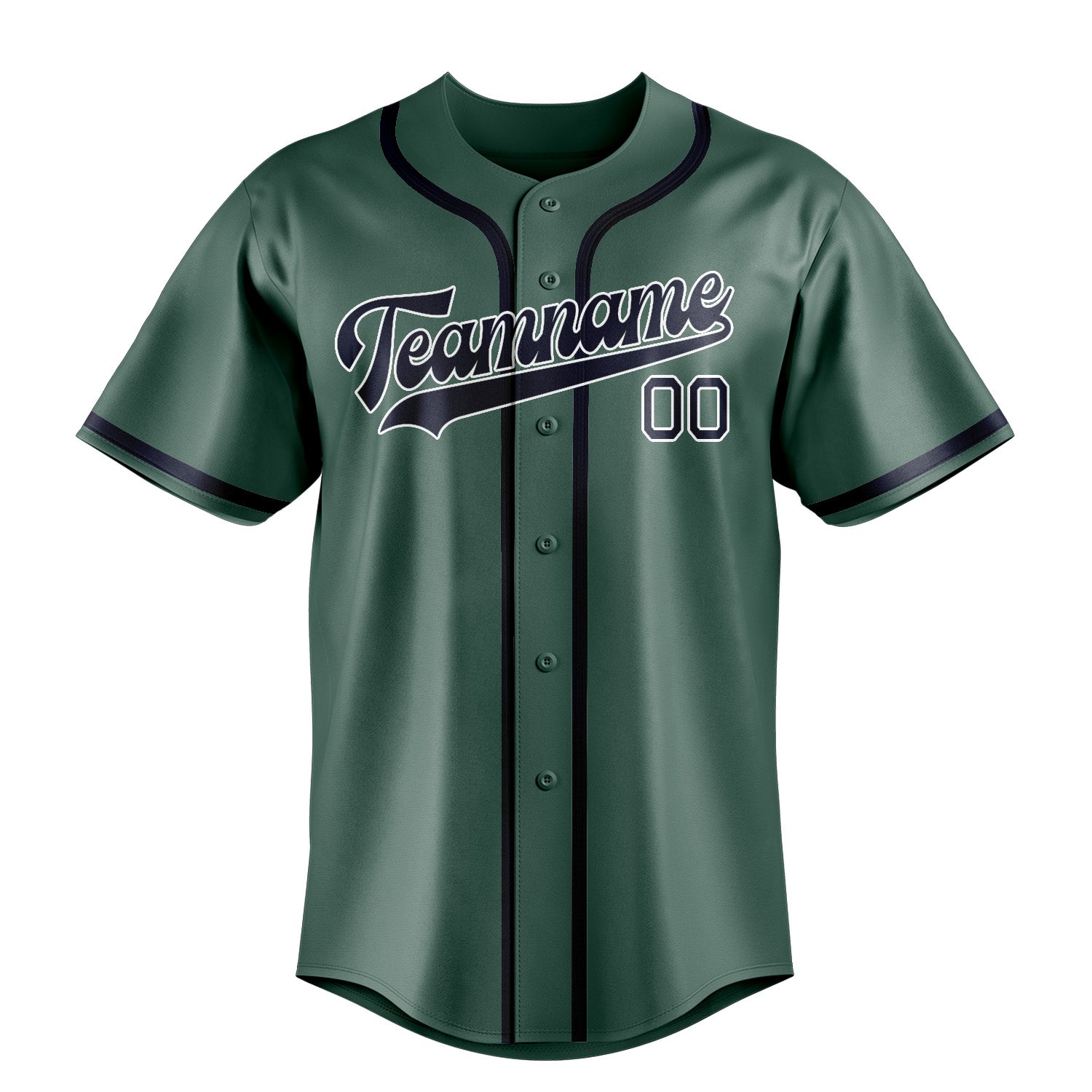Benutzerdefiniertes Professionelles Blaugrün Stahlblau Baseballtrikot