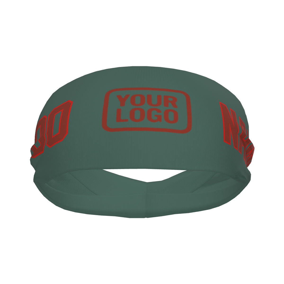 Fascia sportiva personalizzata color verde acqua e corallo rosso