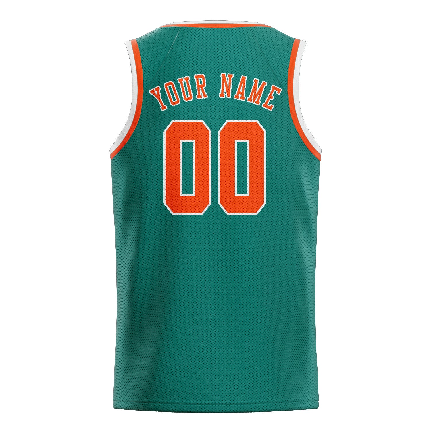 Benutzerdefiniertes Professionelles Blaugrün Orangerot Basketballtrikot