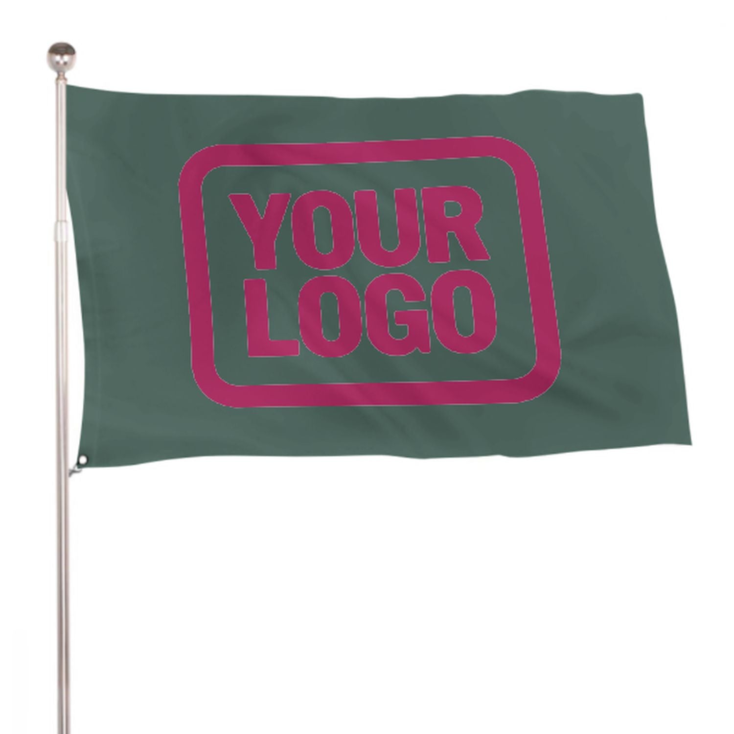 Maßgeschneidertes Blaugrün Rosarot Flagge