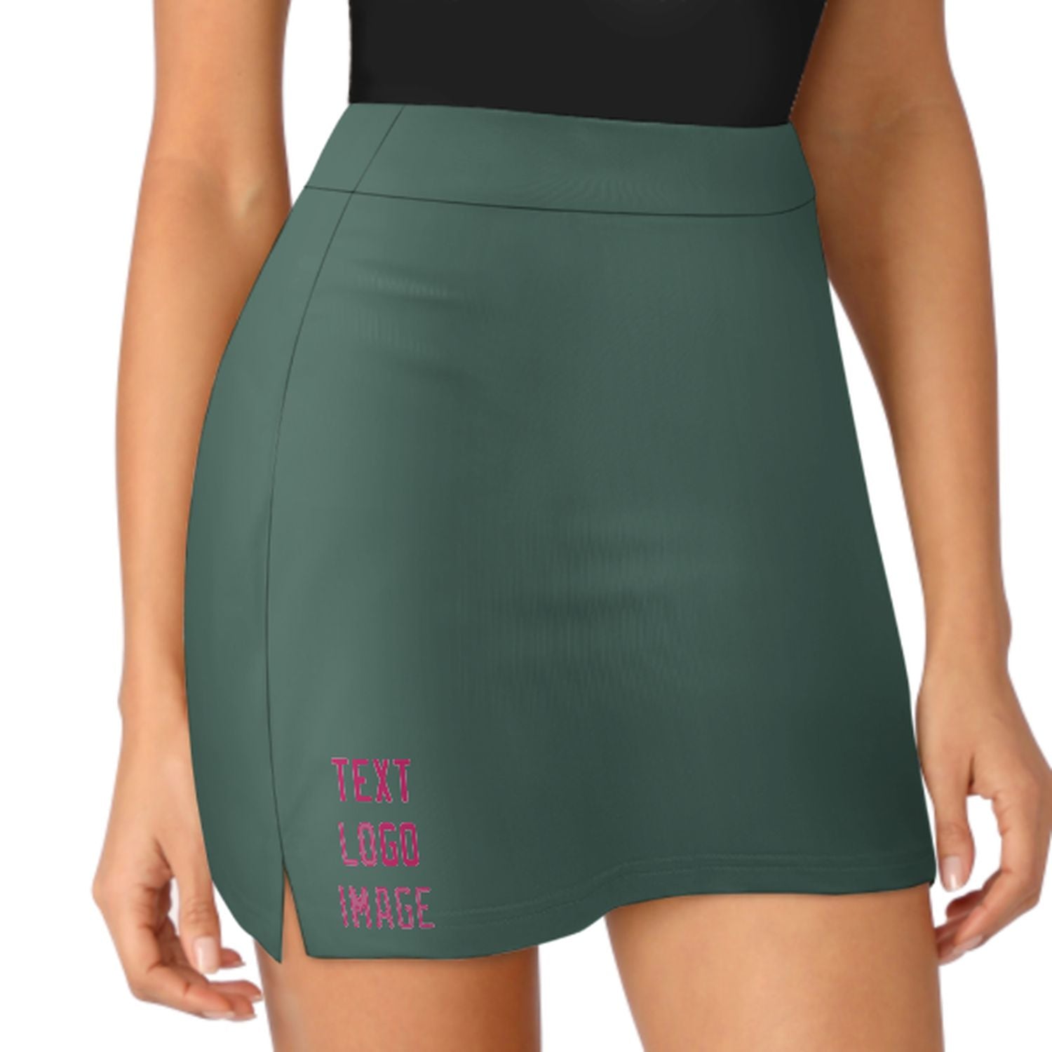 Gonna-pantalone su misura rosa acquamarina
