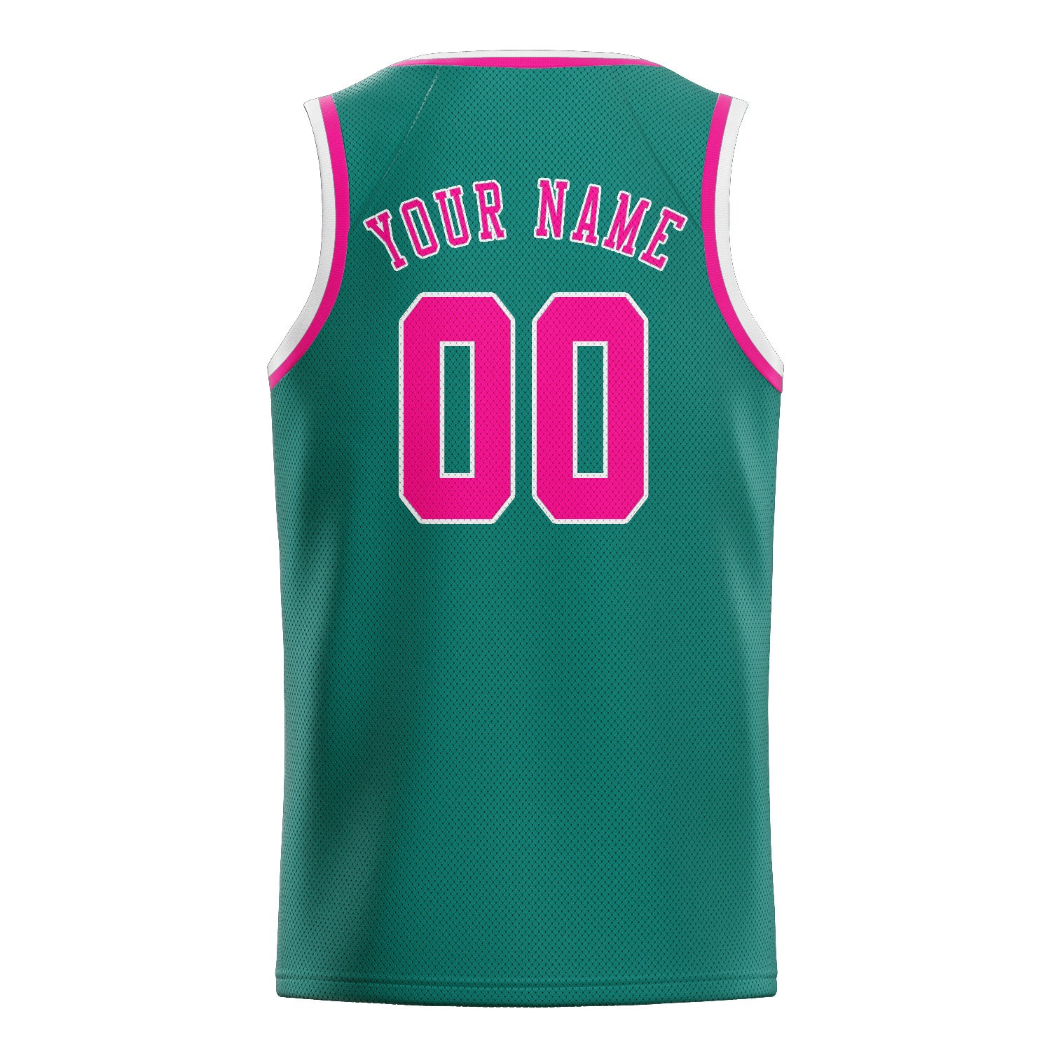 Benutzerdefiniertes Professionelles Blaugrün Rosarot Basketballtrikot