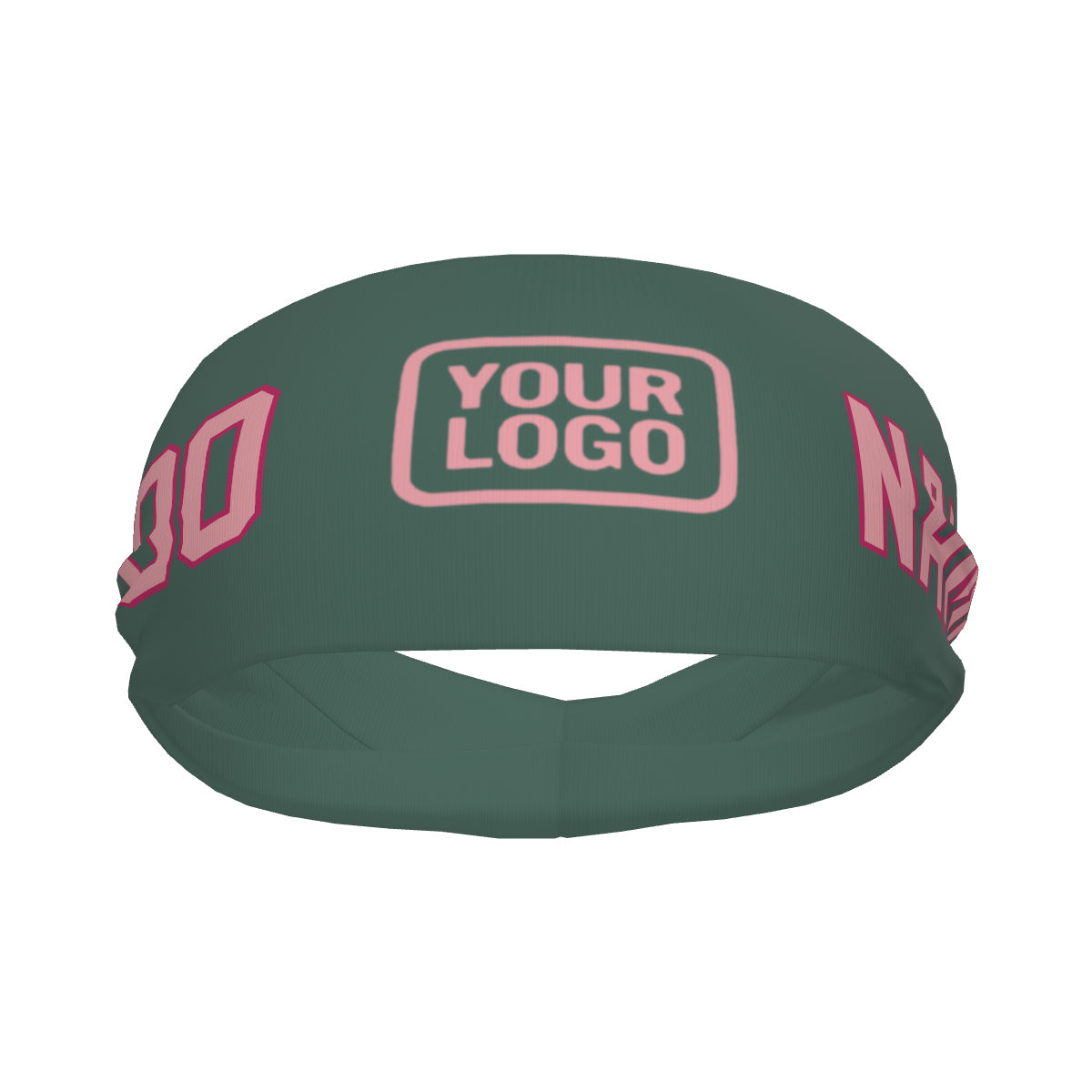 Fascia sportiva personalizzata rosa-verde acqua