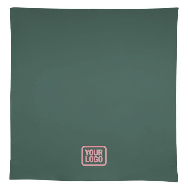 Tovaglia quadrata rosa verde acqua personalizzata