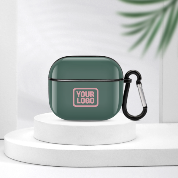 Maßgeschneidertes Blaugrün Rosa AirPods-Hülle (3. Generation)