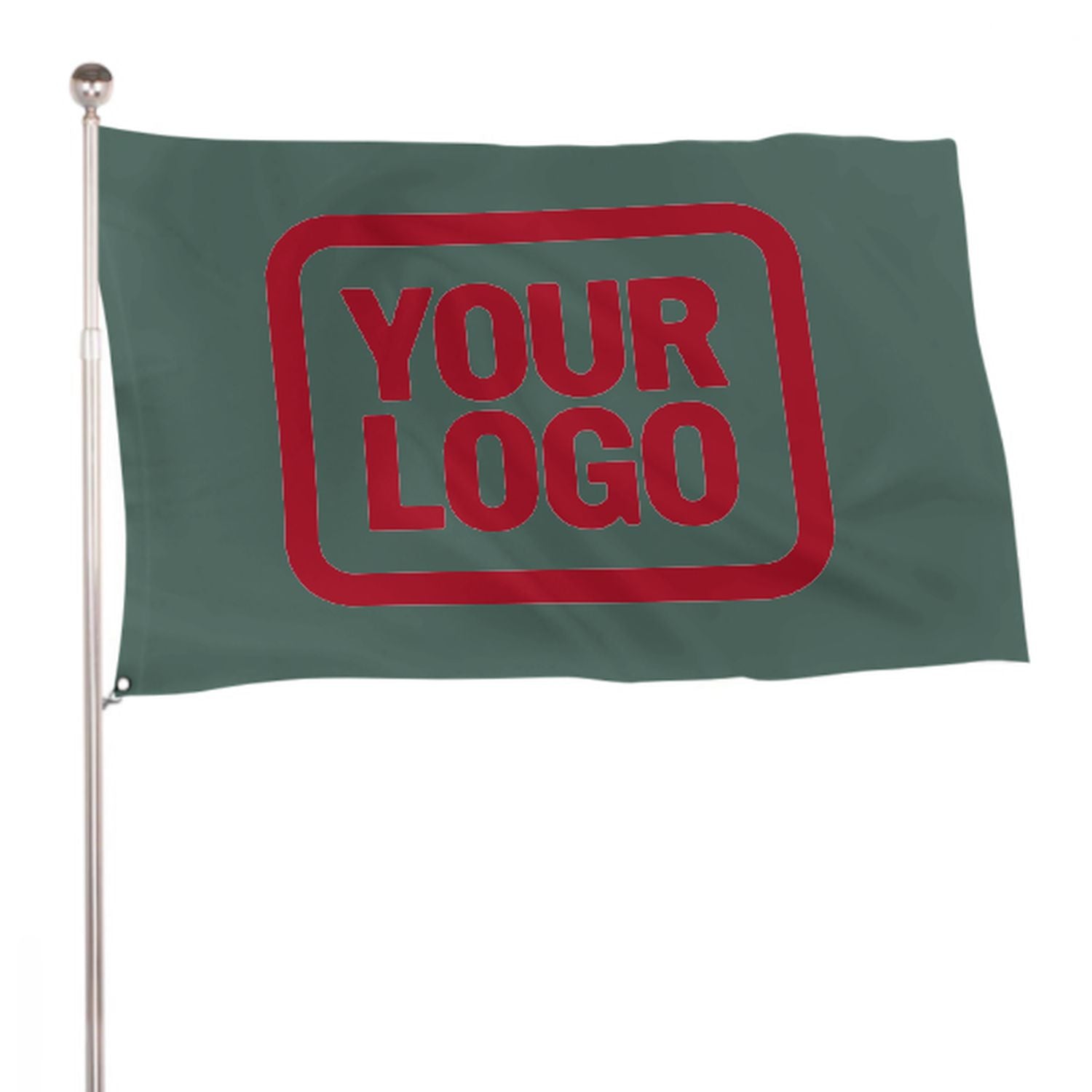 Maßgeschneidertes Blaugrün Rot Flagge