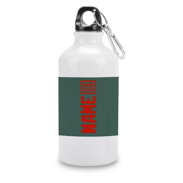 Maßgeschneidertes Blaugrün Orangerot Sportflasche