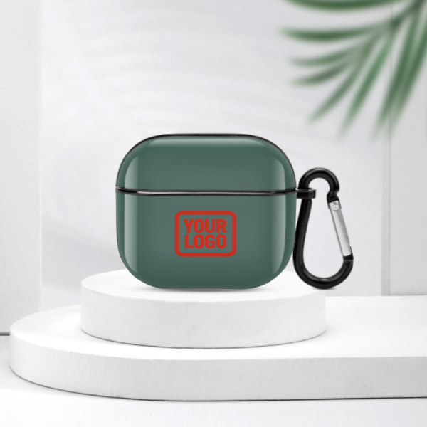 Maßgeschneidertes Blaugrün Orangerot AirPods-Hülle (3. Generation)