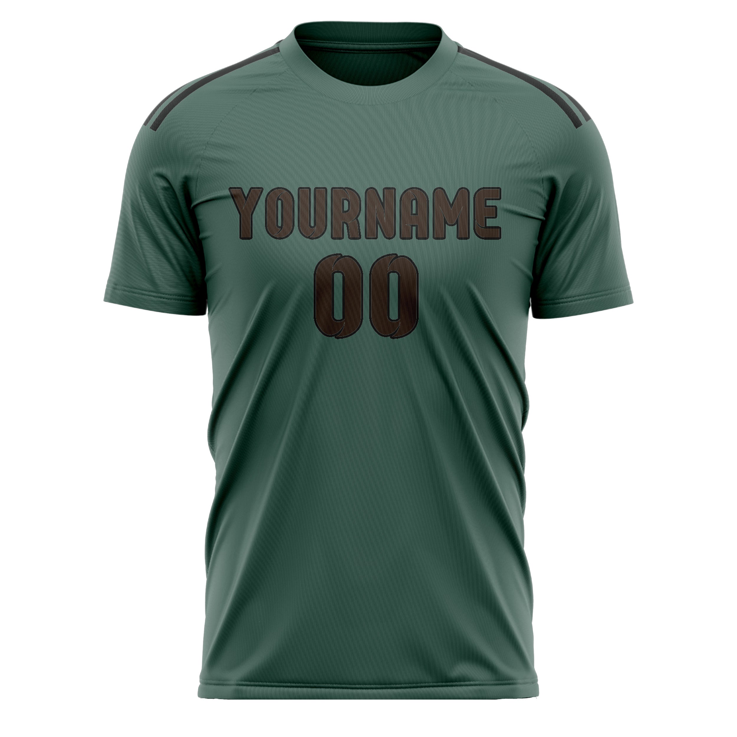 Maillot de football professionnel personnalisé bleu sarcelle marron